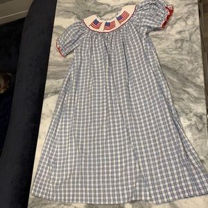 Smocked American Flag Dress